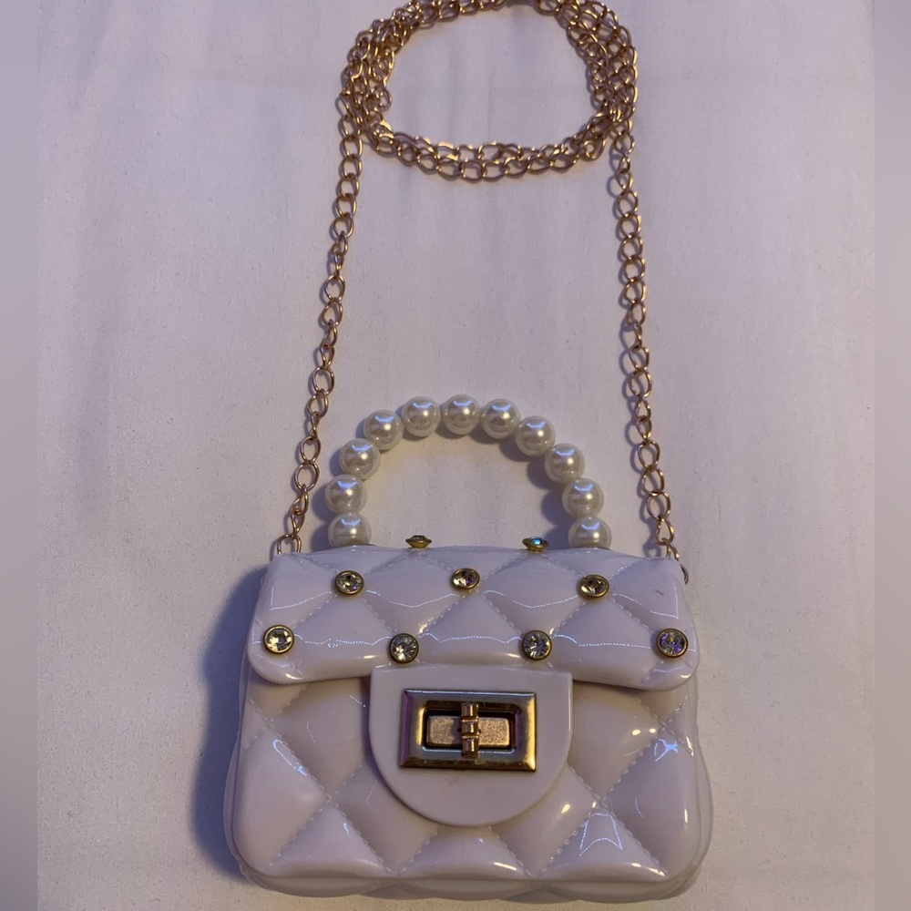 Rhinestone Mini Girls Crossbody Purse / Handbag - Picture 2 of 6